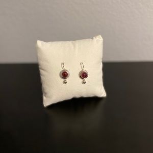 Silver and gemstone earrings